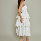 Sienna Scallop Rainbow Midi Dress