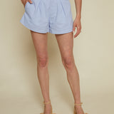 Misty Pleated Linen Shorts