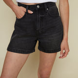 Mimi Denim High Rise A-Line Shorts - Glamour