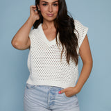 Rio Open Knit Cropped Sweater