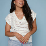 Rio Open Knit Cropped Sweater