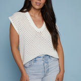 Rio Open Knit Cropped Sweater