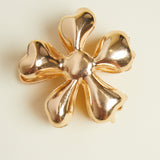 Gold Metal Flower Claw Clip