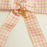 Plaid Scalloped Bow