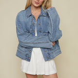 Atlas Oversized Pocket Washed Denim Jacket