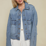 Atlas Oversized Pocket Washed Denim Jacket