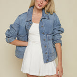 Atlas Oversized Pocket Washed Denim Jacket
