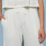 Shelly Knit Eyelet Ankle Pants
