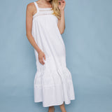 Tommie Pleated Lace Midi Dress