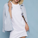 Wyatt Jersey Tee Mini Dress - White