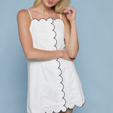 Eva Scalloped Mini Dress