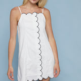 Eva Scalloped Mini Dress
