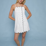 Eva Scalloped Mini Dress