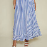 Tessa Striped Crossover Maxi Dress
