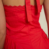 Rihanna Pleated Halter Mini Dress