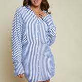 Adrianne Button Up Collared Mini Dress