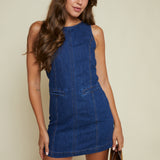 Bronx Denim Shift Mini Dress