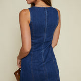 Bronx Denim Shift Mini Dress