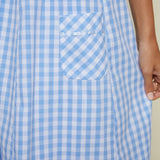 Maybell Gingham Scalloped Midi Dress
