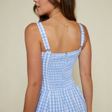 Maybell Gingham Scalloped Midi Dress
