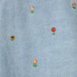 Athena Floral Oversized Embroidered Denim Jacket