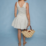 Maddison Linen Drop Waist Mini Dress - Natural