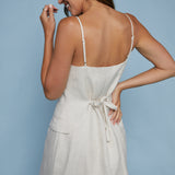 Zia Button-Front Wrap Mini Dress