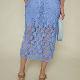 Meg Crochet Lace Midi Skirt