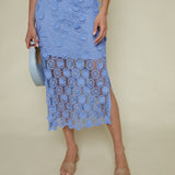 Meg Crochet Lace Midi Skirt