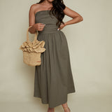 Kate Strappy Back Dress - Driftwood