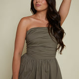 Kate Strappy Back Dress - Driftwood