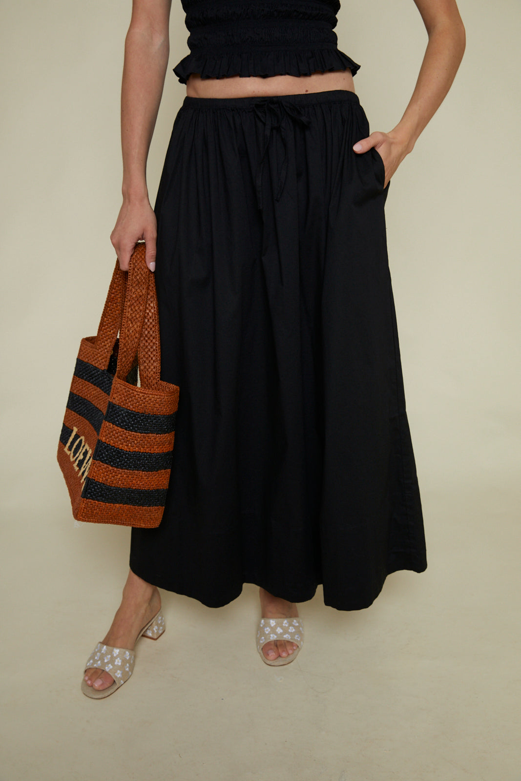 【NONCODE】Peua Backstring Shirt + Tiered Skirt Set Flowy Tiered Skirt Set With Ruffle Sleeve Top, Fairy Skirt