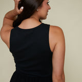 Claire Modal Rib Midi Dress - Black