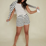 Sunny Striped Modal Shorts