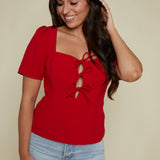Aida Tie-Front Top