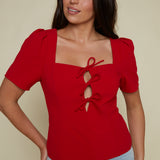 Aida Tie-Front Top