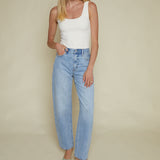 Blake High Rise Barrel Jeans - Gaze