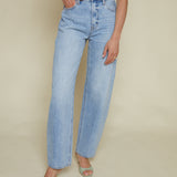 Blake High Rise Barrel Jeans - Gaze