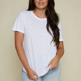 Lindsey Slub Tee - White