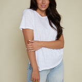 Lindsey Slub Tee - White