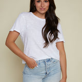 Lindsey Slub Tee - White