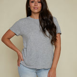 Lindsey Slub Tee - Heather Grey