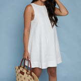 Loraine Linen Mini Dress - White