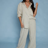 Roman Linen Button Up