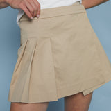 Tyra Pleated Wrap Mini Skirt