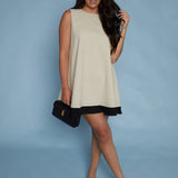 Odessa Pleated Trim Mini Dress