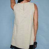 Odessa Pleated Trim Mini Dress