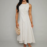 Anna Drop Waist Midi Dress
