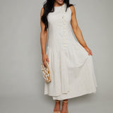 Anna Drop Waist Midi Dress