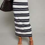 Caelynn Striped Midi Skirt